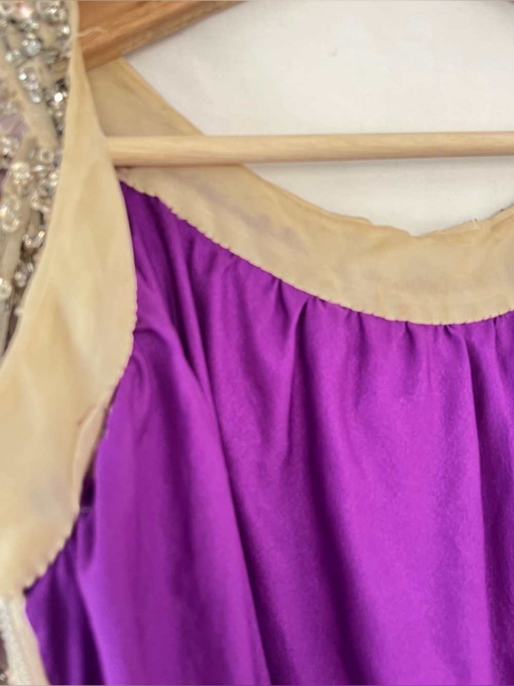 60s Couture Beaded Evening Top Heavy Crystal Embellishment Silk Cropped Italy S - Picture 6 of 13